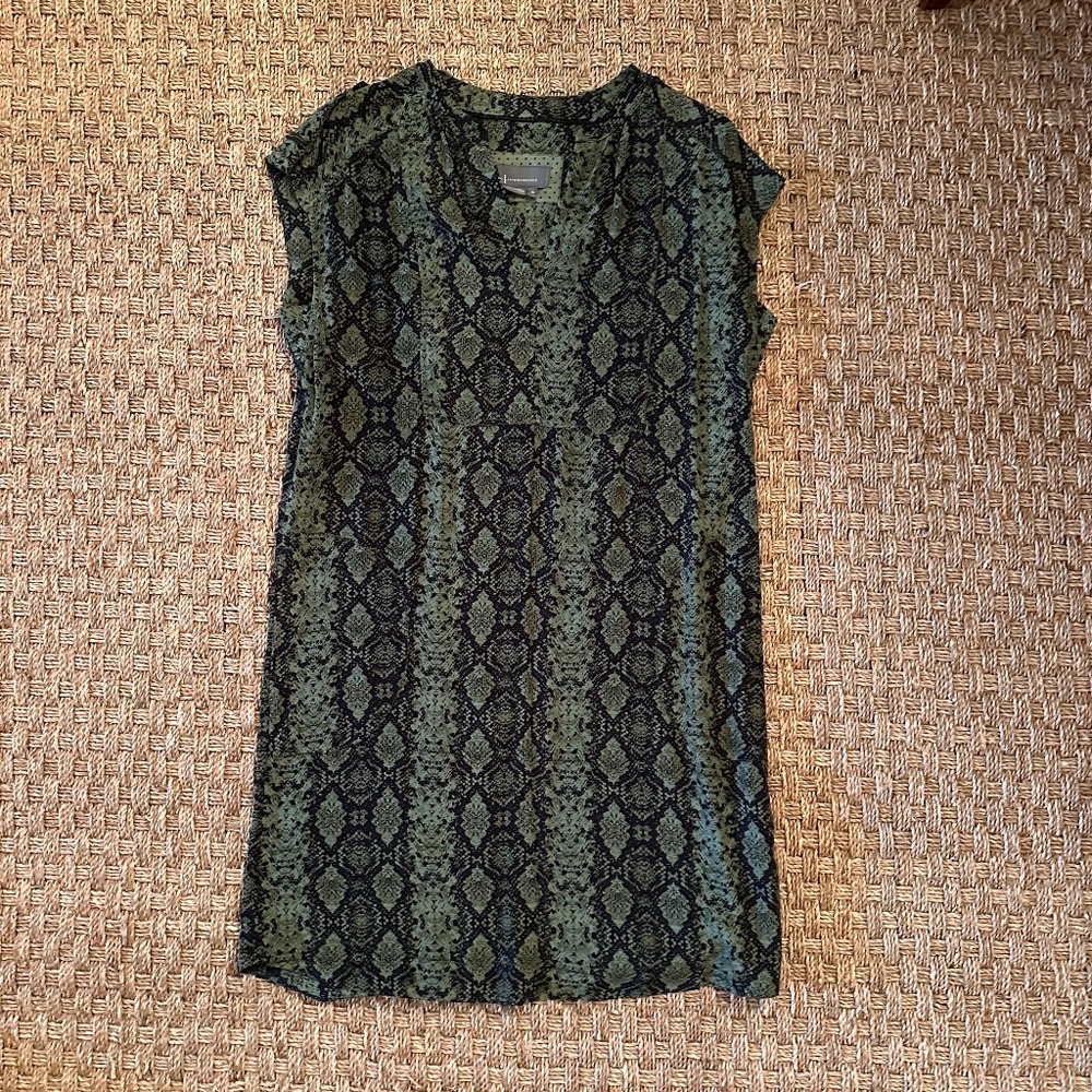 Anthropologie Snake Skin Dress (Green/Black)